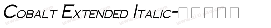 Cobalt Extended Italic字体转换